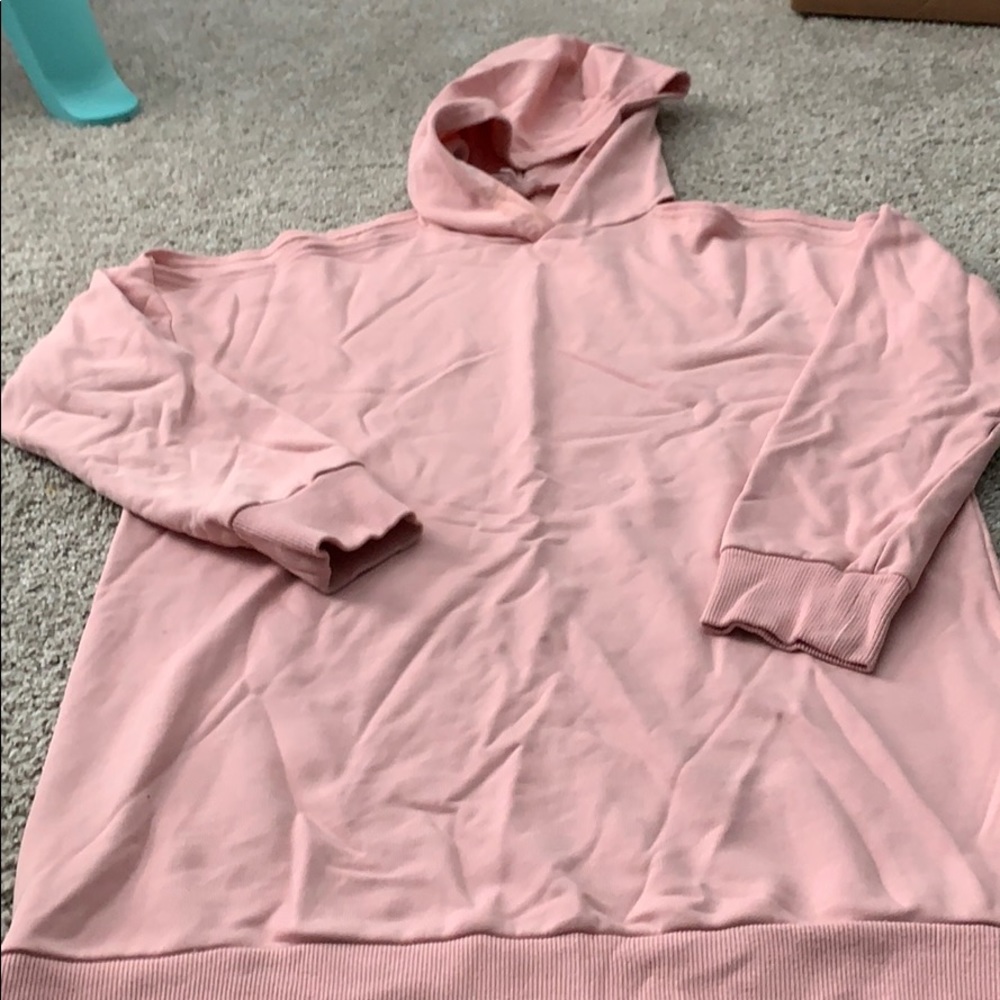 Cold shoulder blush light terry sweatshirt